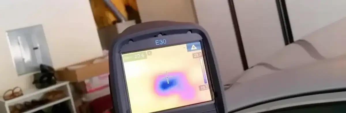 mold inspection using thermal imaging technology to detect moisture and hidden mold in a home in Albany, NY