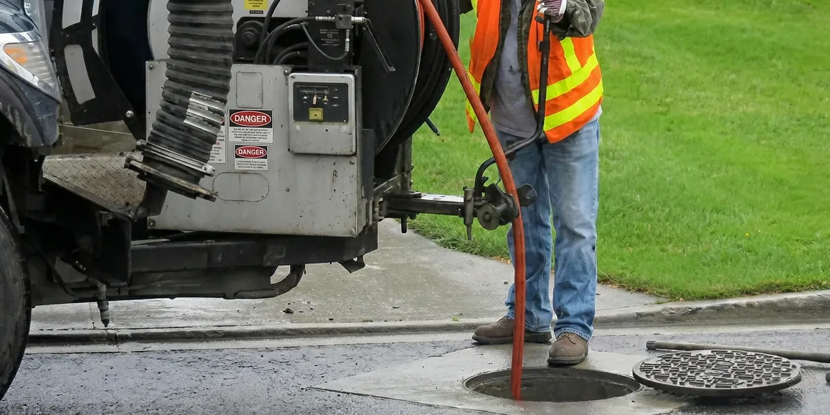 sewage clean up professionals using industrial equipment to remove contaminated wastewater in Albany, NY